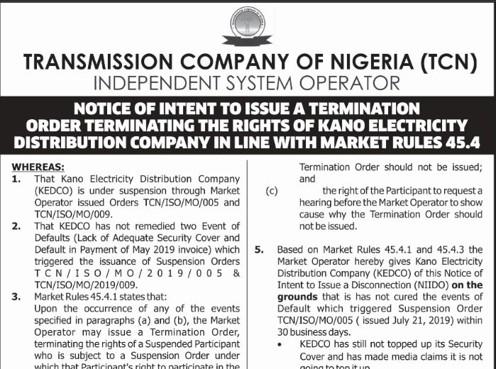 Transmission Company of Nigeria